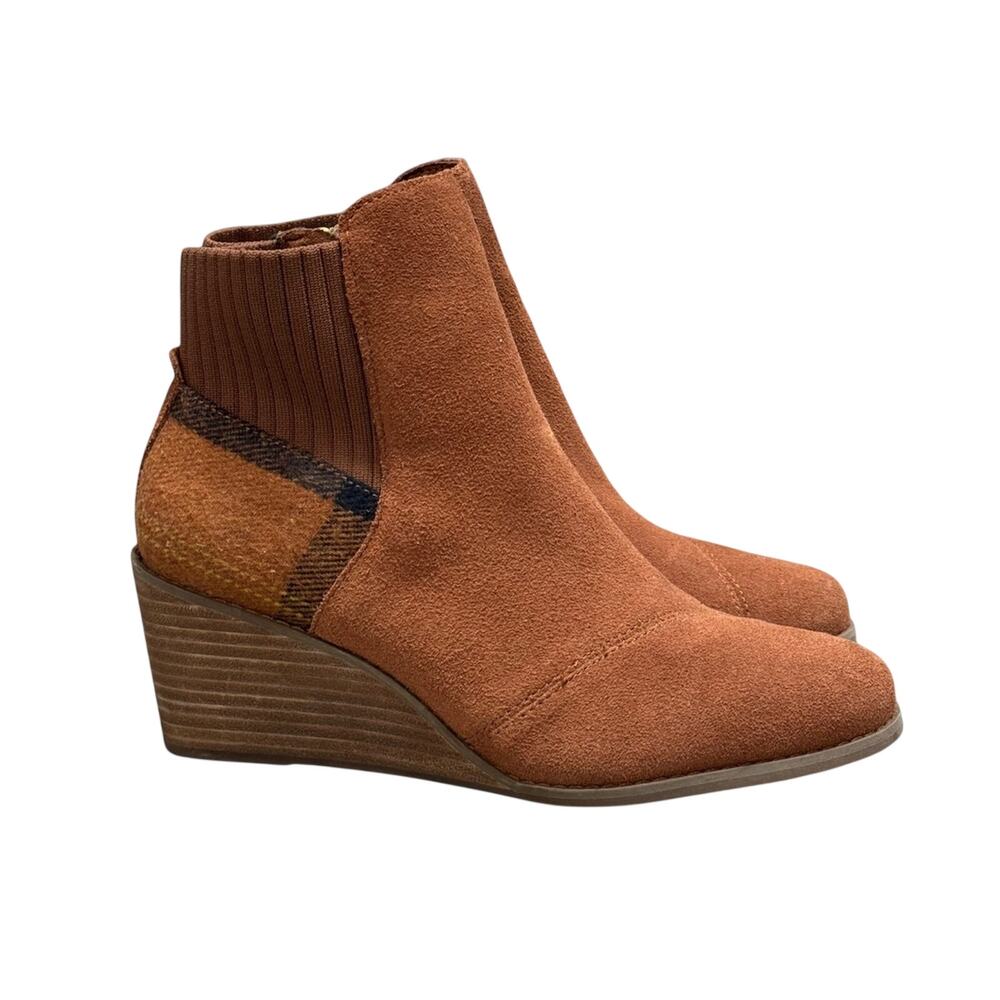 Toms Suede Wedge Bootie NWOB Size 8.5